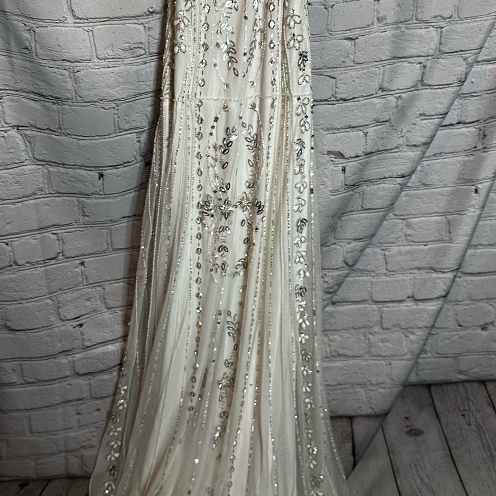BHLDN Osborne Beautiful Sheath Halter Wedding Dress - Picture 7 of 13